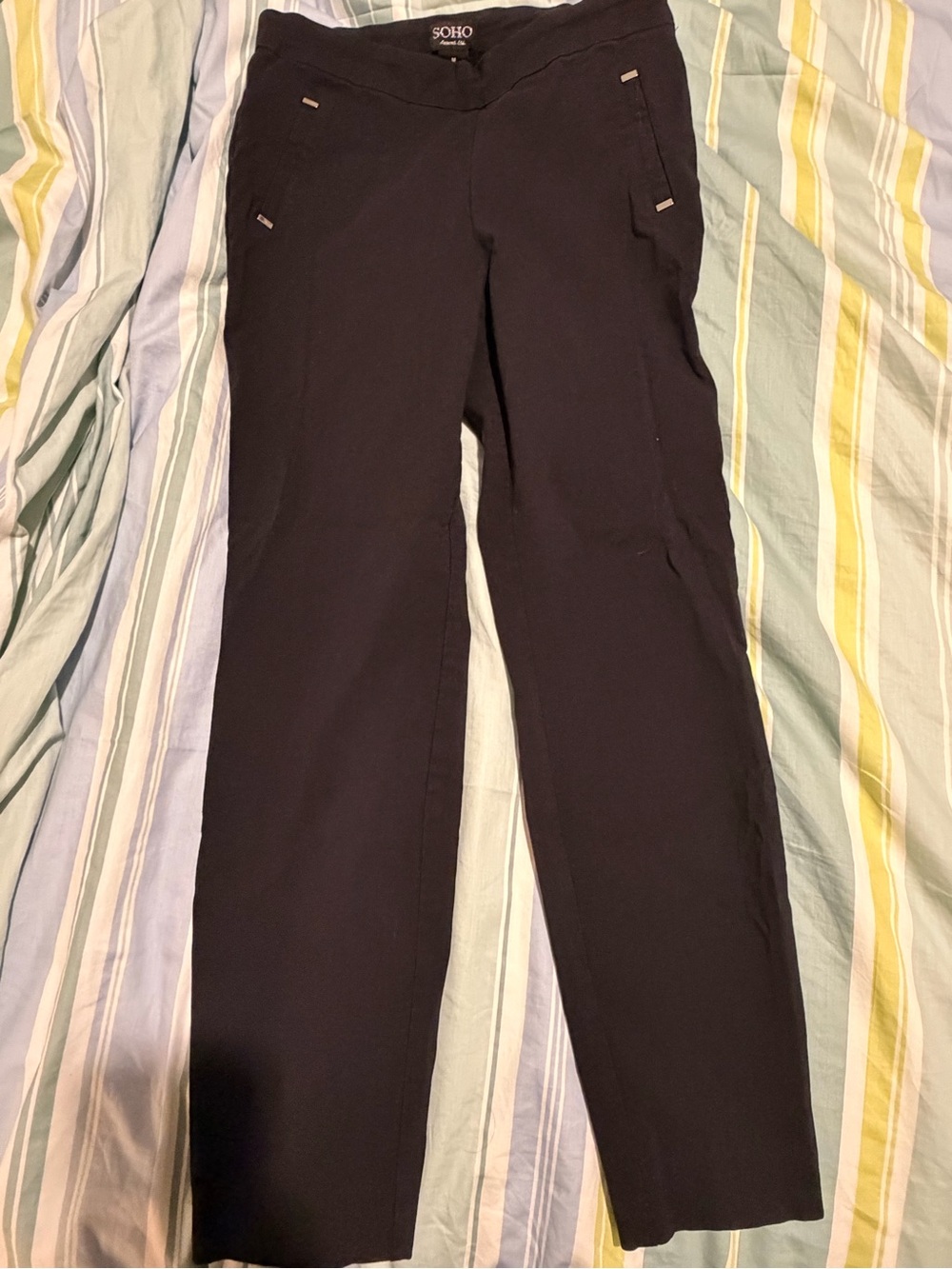 Soho Black Men’s Dress Pants - Straight Leg